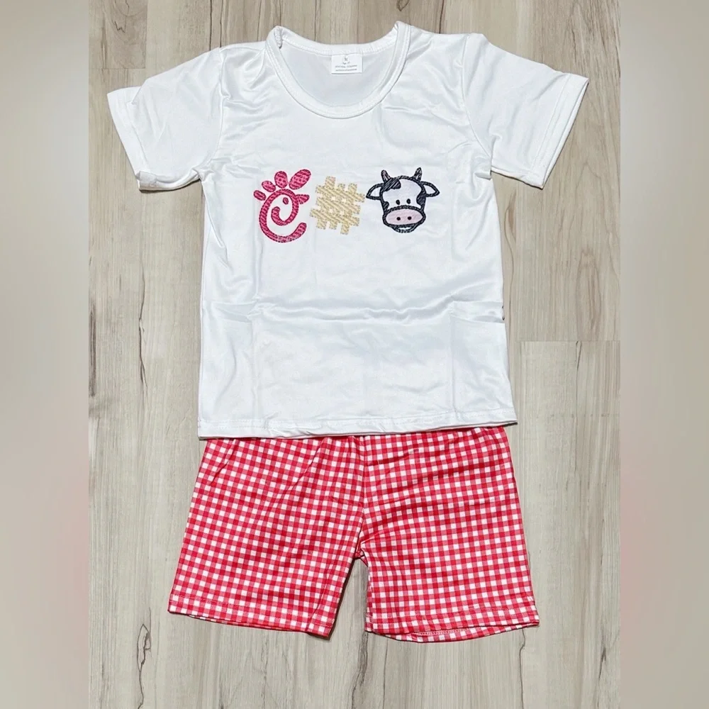 New‎ Chic-fil-a Each More Chicken Boys Short Set